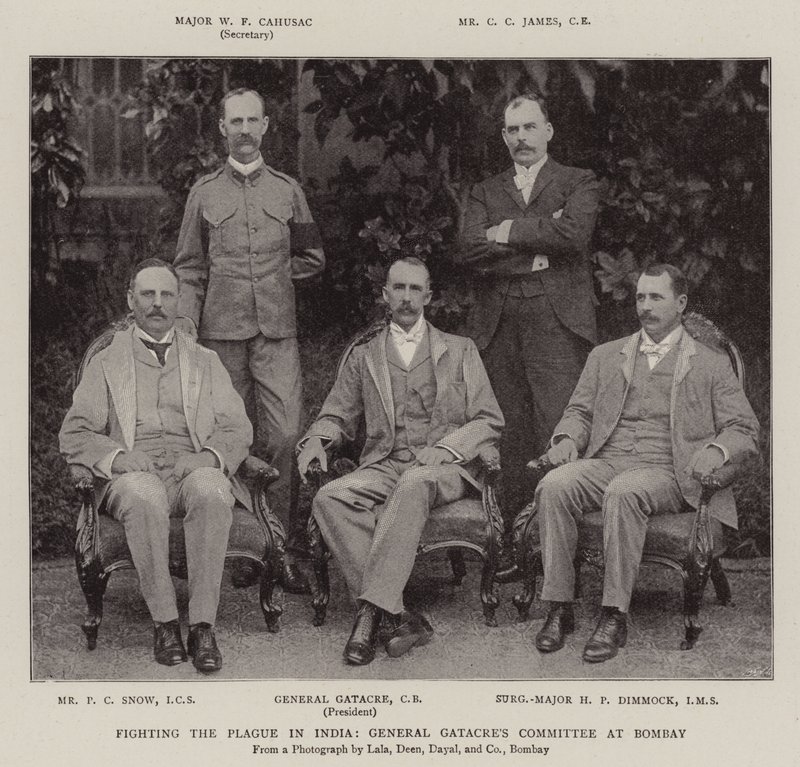 Bekjempelse av pesten i India, General Gatacres Committee i Bombay av English Photographer