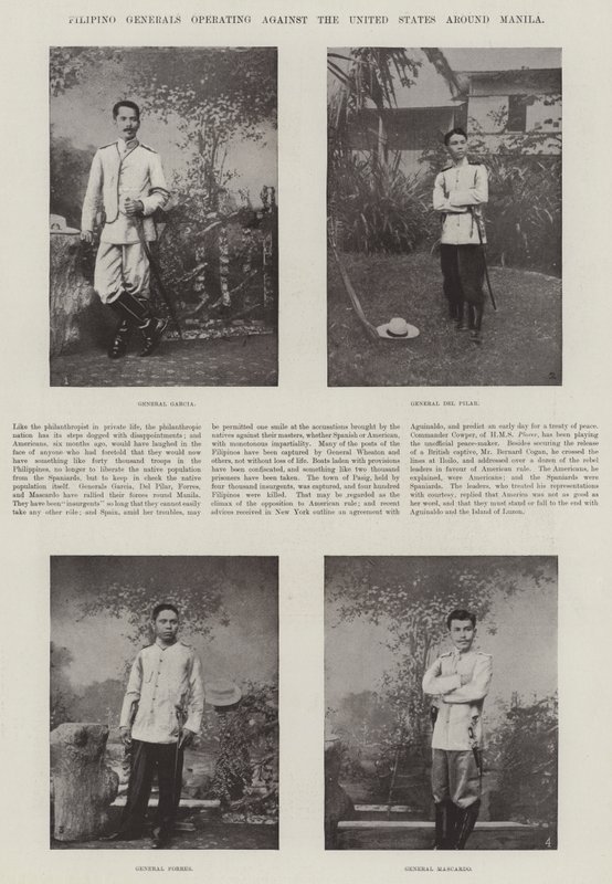 Filippinske generaler som opererte mot USA rundt Manila av English Photographer