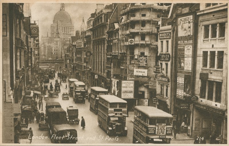 Fleet Street og St Pauls Cathedral, London av English Photographer