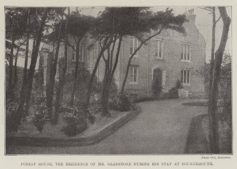 Forest House, residensen til Mr Gladstone under hans opphold i Bournemouth av English Photographer