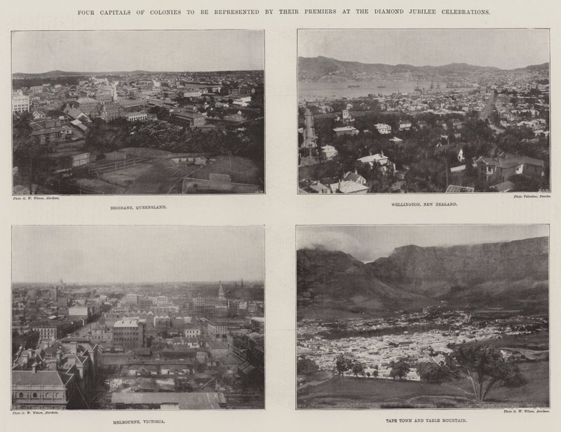 Four Capitals of Colonies skal representeres av deres premier under Diamond Jubilee-feiringen av English Photographer
