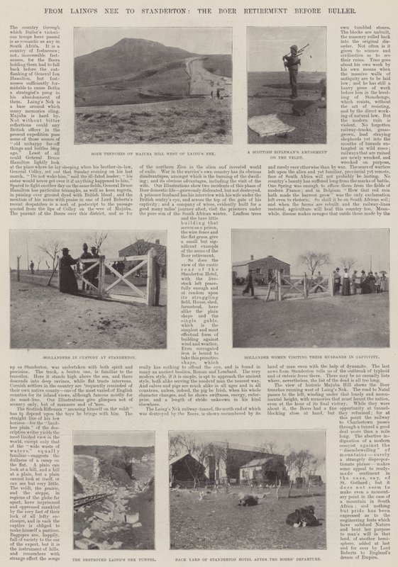 Fra Laings Nek til Standerton, Boer Retirement før Buller av English Photographer