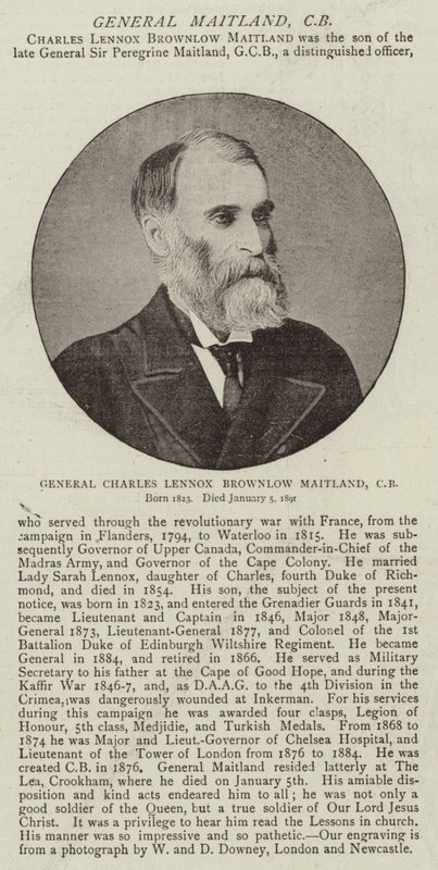 General Charles Lennox Brownlow Maitland, CB av English Photographer