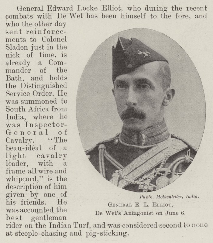 General E L Elliot, De Wets-antagonist 6. juni av English Photographer