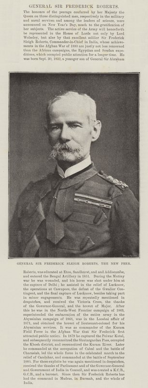 General Sir Frederick Sleigh Roberts, den nye jevnaldrende av English Photographer