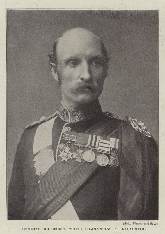 General Sir George White, kommanderende ved Ladysmith av English Photographer