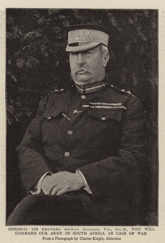 General Sir Redvers Henry Buller, VC, GCB, som vil kommandere vår hær i Sør-Afrika i tilfelle krig av English Photographer