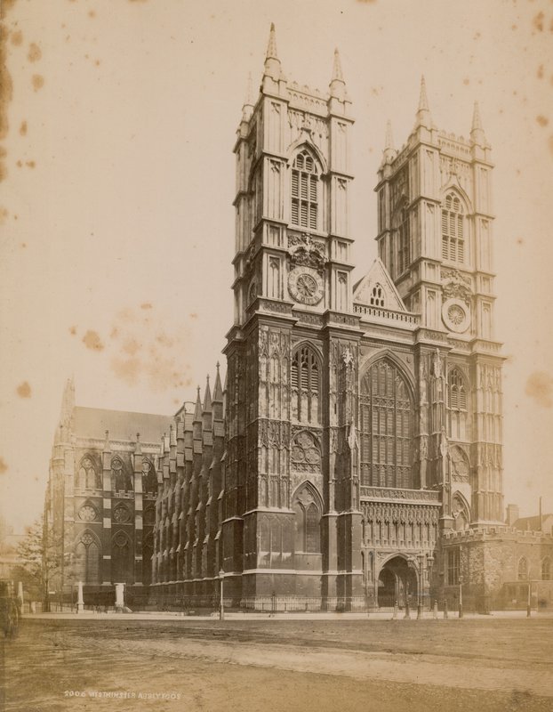 Generell utsikt over Westminster Abbey av English Photographer