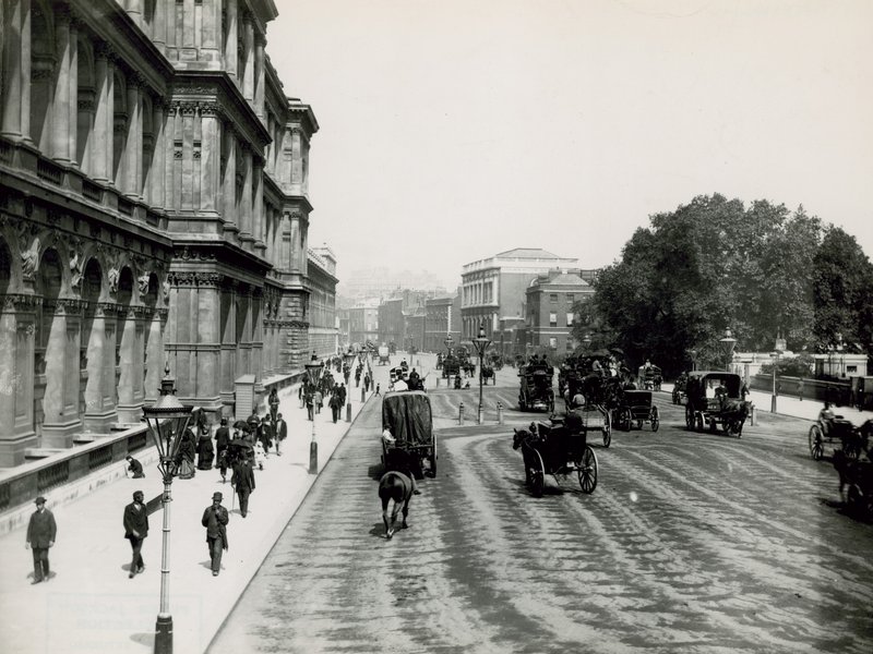 Generell utsikt over Whitehall av English Photographer