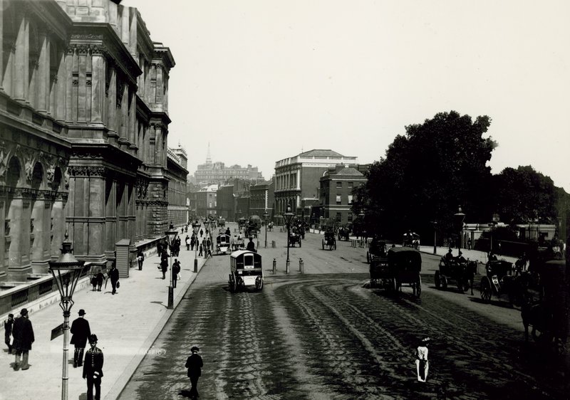 Generell utsikt over Whitehall av English Photographer