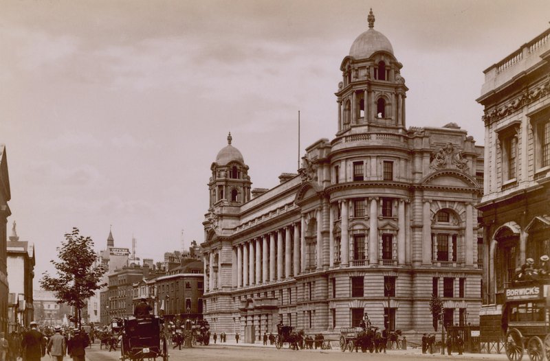 Generell utsikt over Whitehall av English Photographer