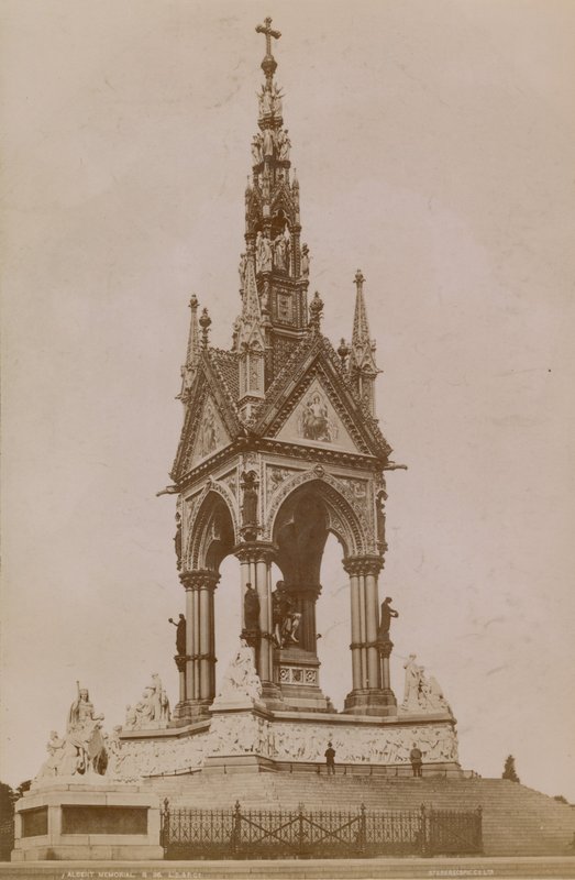 Generell utsikt over Albert Memorial av English Photographer
