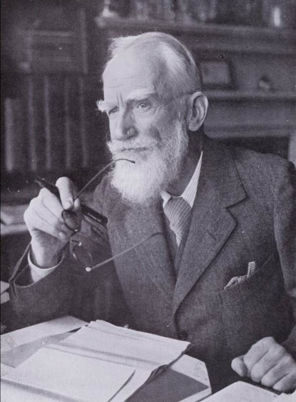 George Bernard Shaw (s/hvitt bilde) av English Photographer