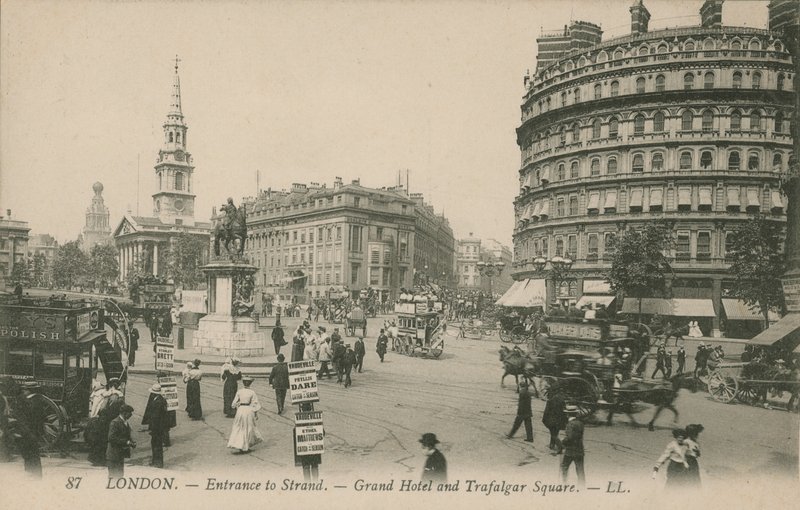 Grand Hotel og Trafalgar Square, London av English Photographer
