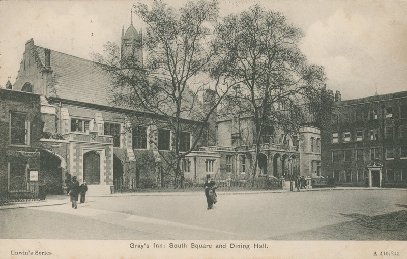 Grays Inn, South Square og Dining Hall, London av English Photographer