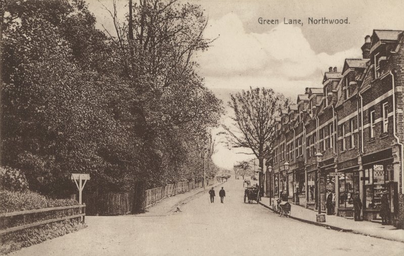 Green Lane, Northwood, nær London (s/hvitt-bilde) av English Photographer