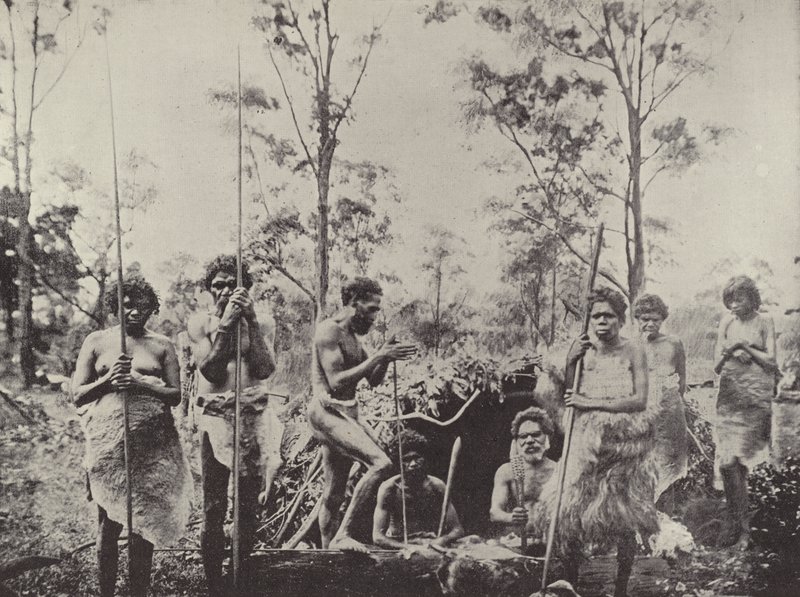 Gruppe av aboriginaler i Queensland av English Photographer