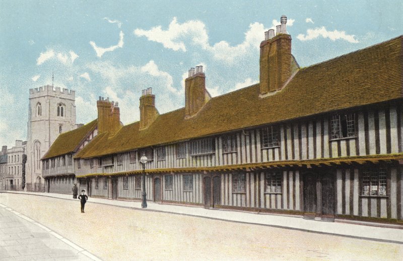 Guild Chapel, Grammar School og Alms Houses, Stratford-on-Avon av English Photographer