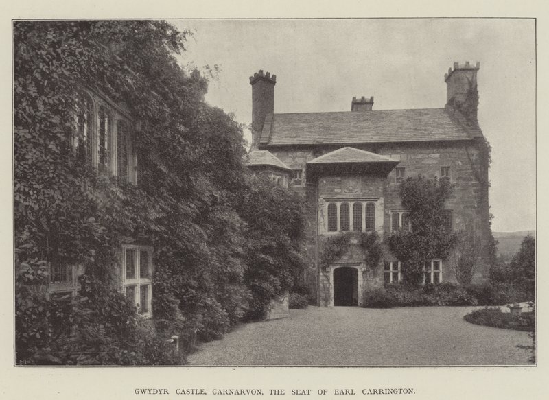 Gwydyr Castle, Carnarvon, setet til Earl Carrington av English Photographer