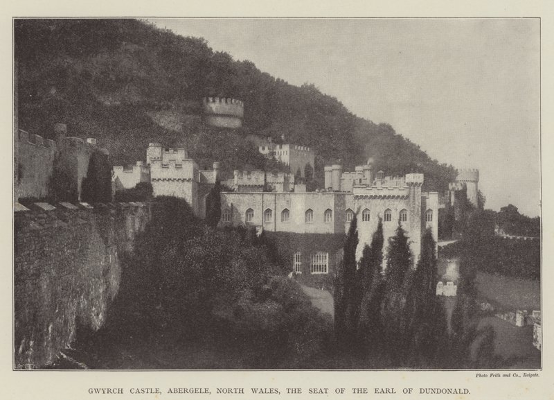 Gwrych Castle, Abergele, Nord-Wales, setet til jarlen av Dundonald av English Photographer