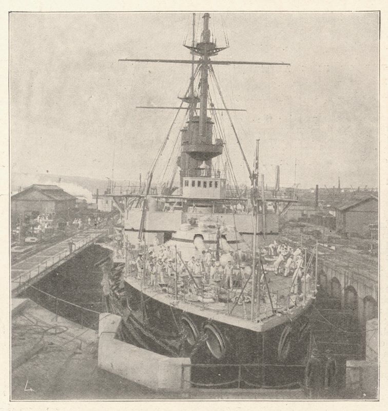 HMS Implacable, på oppdrag fra prins Louis av Battenberg av English Photographer