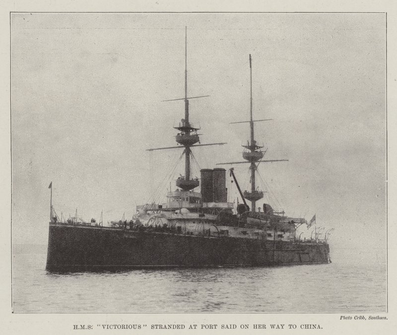 HMS Victorious strandet i Port Said på vei til Kina av English Photographer