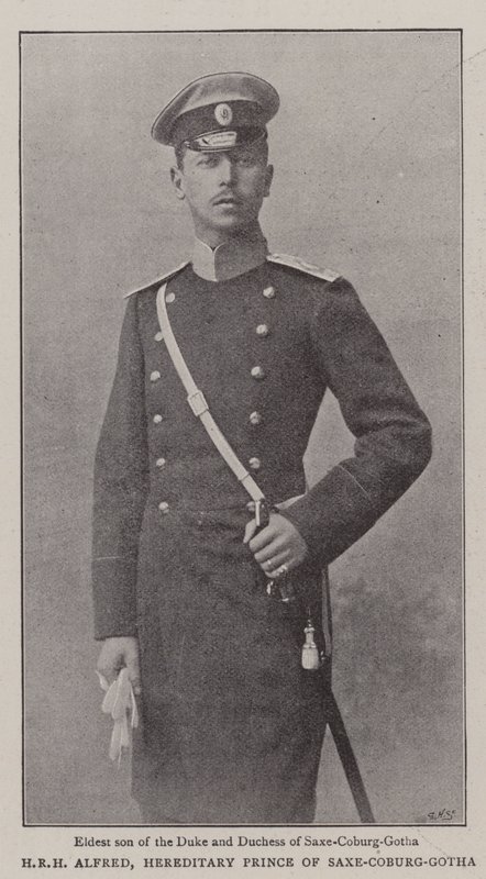 HKH Alfred, arveprins av Sachsen-Coburg-Gotha av English Photographer