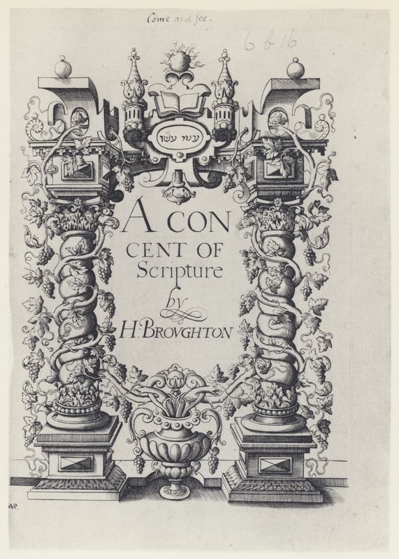 H Broughton, A Concent of Scripture, G Simson og W White 1590 (s/hvitt-bilde) av English Photographer