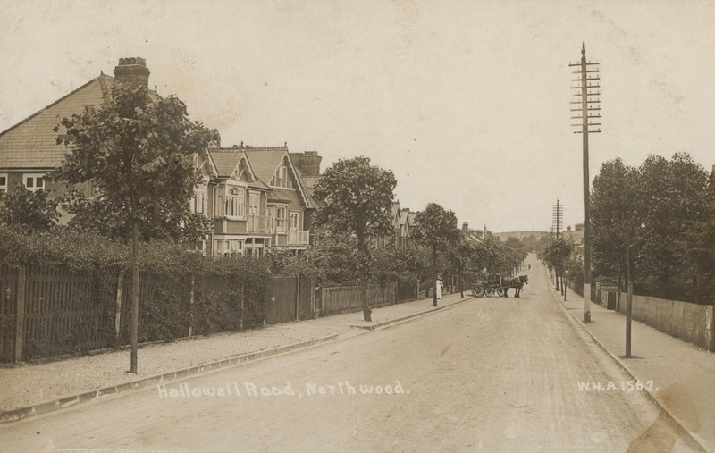 Hallowell Road, Northwood, nær London (s/hvitt-bilde) av English Photographer