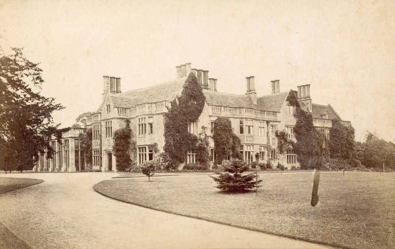 Hannington Hall, Wilts (s/hvitt bilde) av English Photographer