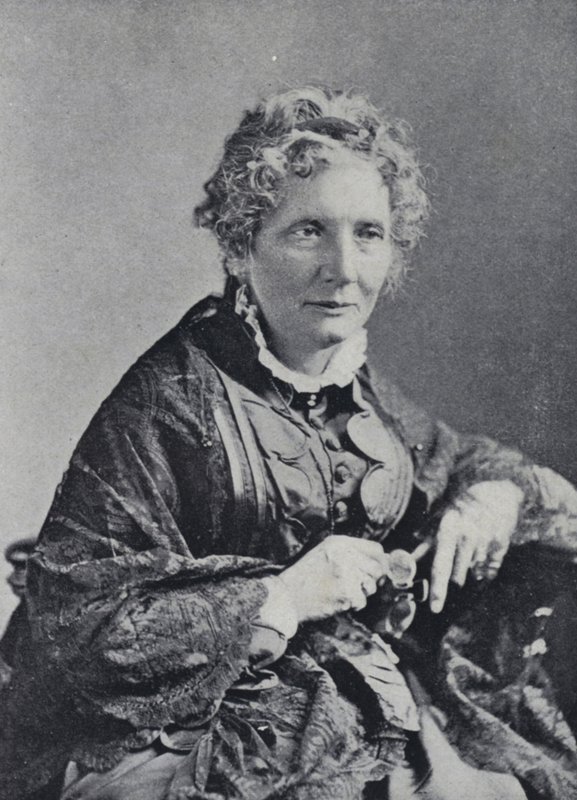 Harriet Beecher Stowe (s/hvitt bilde) av English Photographer