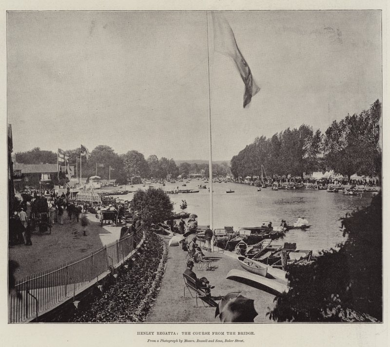 Henley Regatta, banen fra broen av English Photographer