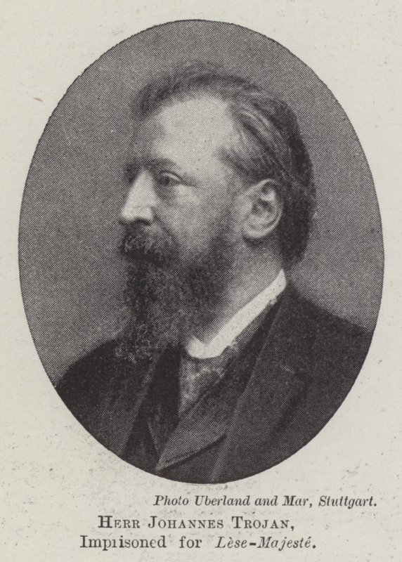 Herr Johannes Trojan, imprisoned for Lese-Majeste av English Photographer