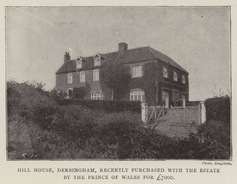Hill House, Dersingham, nylig kjøpt med eiendommen av Prince of Wales for £7000 av English Photographer