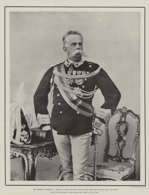 Hans Majestet Humbert I, Renier Charles Emanuel Jean Marie Fernand Eugene, konge av Italia av English Photographer