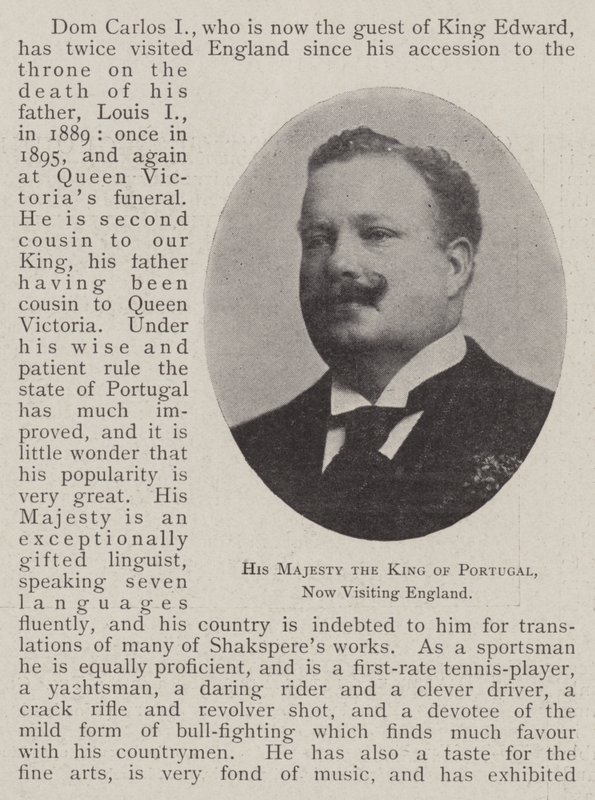 Hans Majestet Kongen av Portugal, besøker nå England av English Photographer
