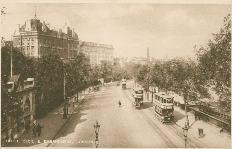 Hotel Cecil og Embankment, London av English Photographer