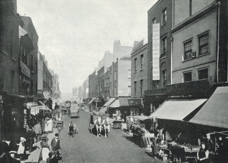 Hoxton, Pitfield Street (s/hvitt bilde) av English Photographer