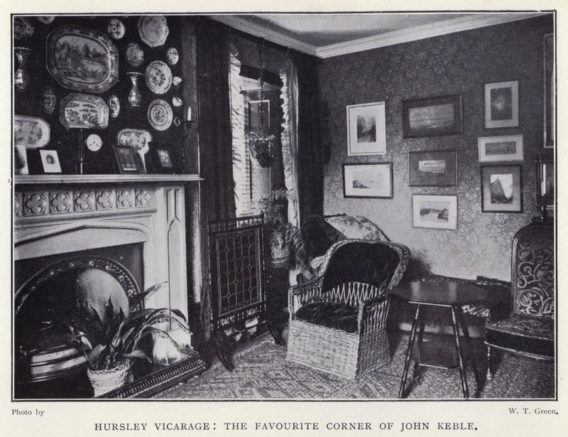 Hursley Vicarage, favoritthjørnet til John Keble (s/hv-bilde) av English Photographer