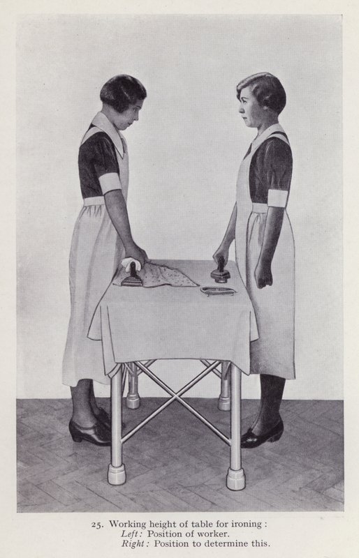 Illustrasjon for Posture in Housework (s/hv-bilde) av English Photographer