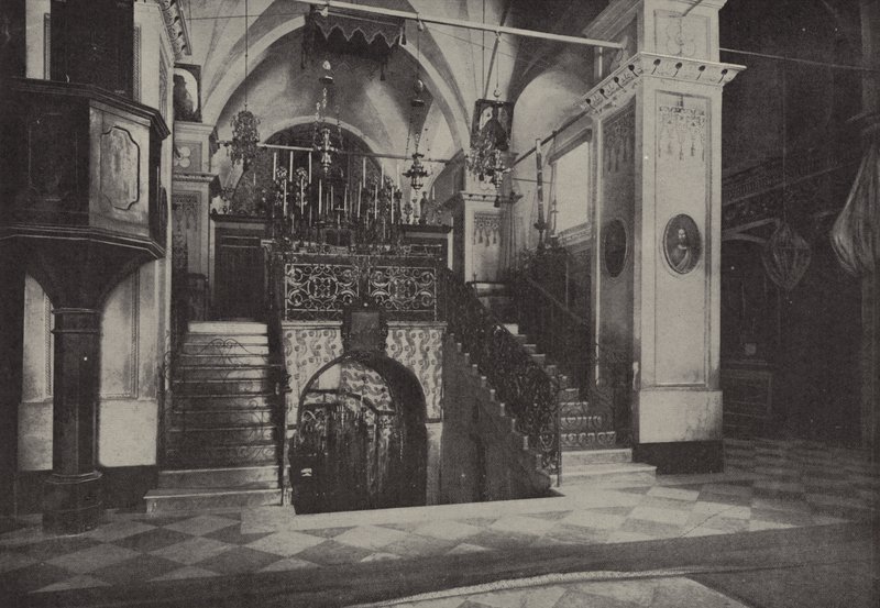 Interiør Latin Annunciation Church, Nasaret, stående over stedet der Josefs hjem ? av English Photographer