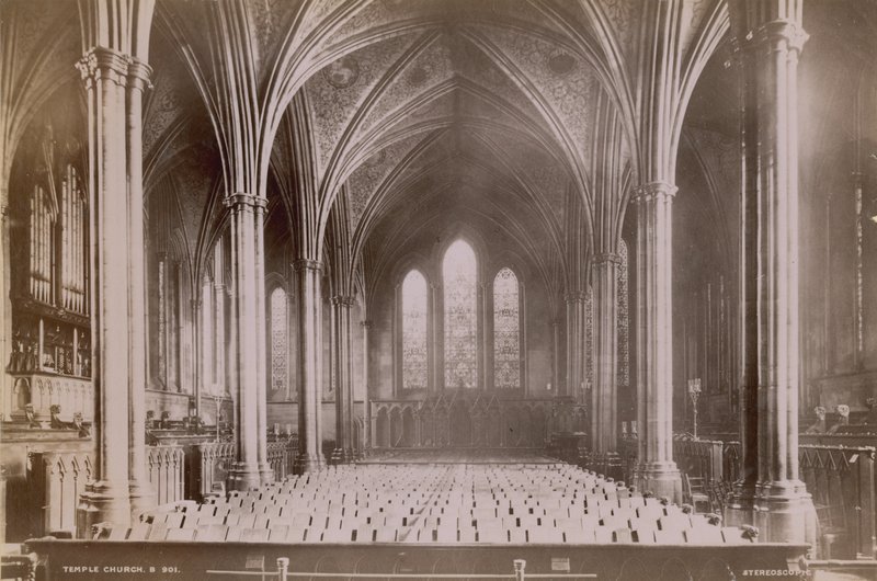 Interiøret i Temple Church av English Photographer