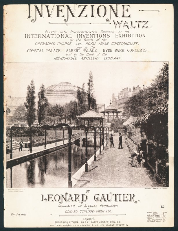 Invenzione Waltz, komponert for International Inventions Exhibitions, Kensington, 1885 av English Photographer