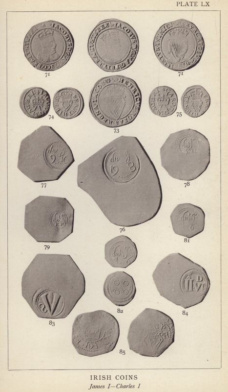 Irish Coins, James I, Charles I (s/hvitt-bilde) av English Photographer