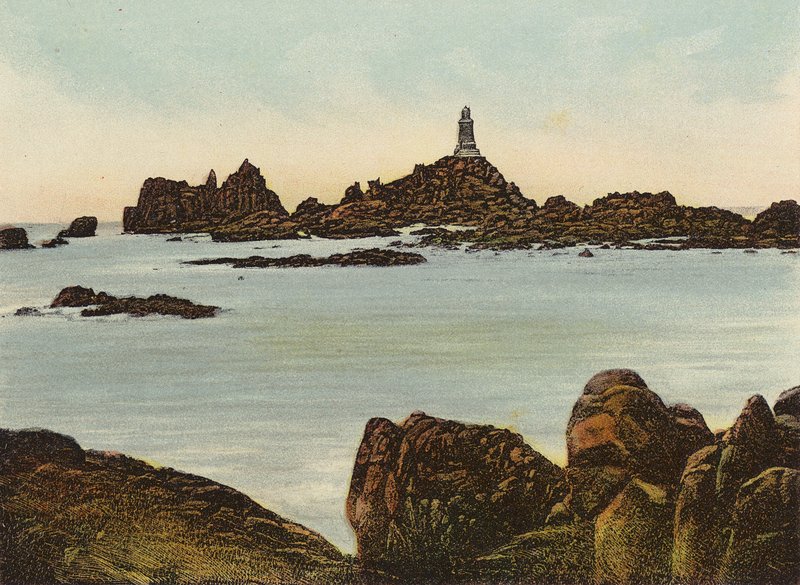 Jersey: Corbiere Lighthouse (farget bilde) av English Photographer
