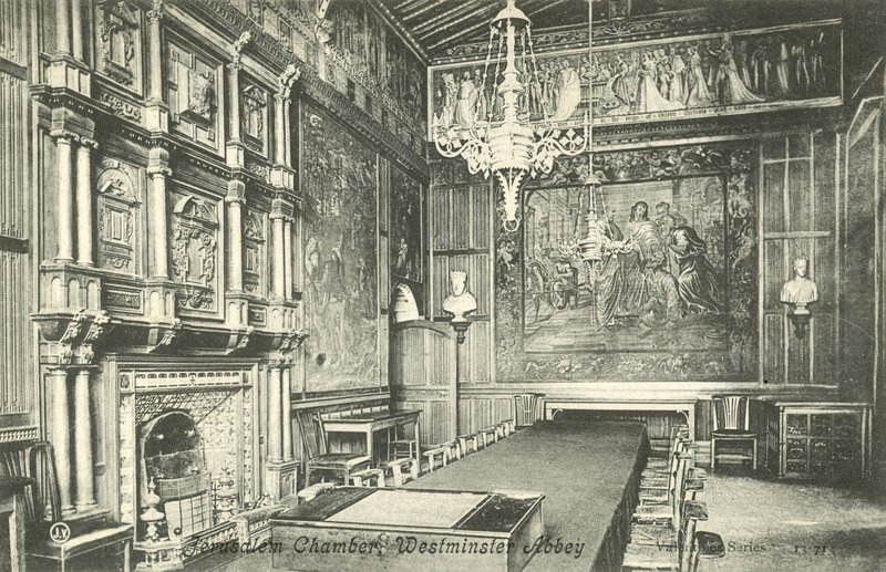 Jerusalem Chamber, Westminster Abbey (s/hvitt bilde) av English Photographer