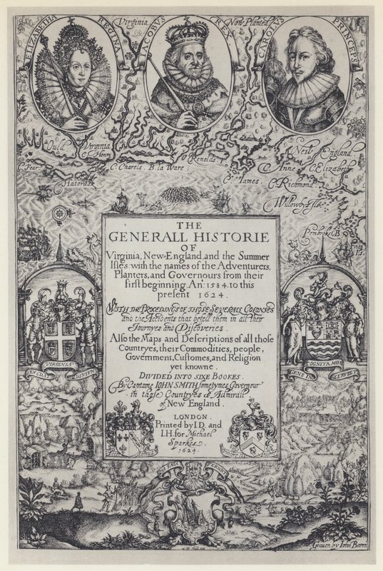 John Smith, The Generall Historie of Virginia, J Dawson for M Sparkes 1624 (s/hv-foto) av English Photographer