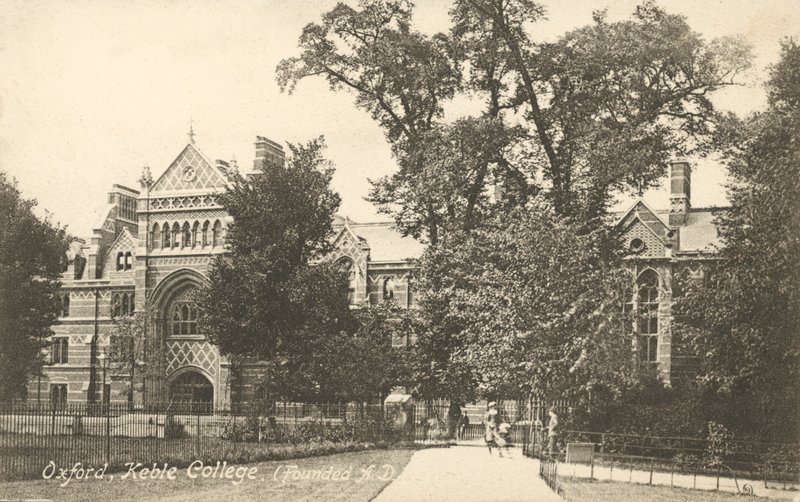 Keble College, Oxford (s/hvitt bilde) av English Photographer