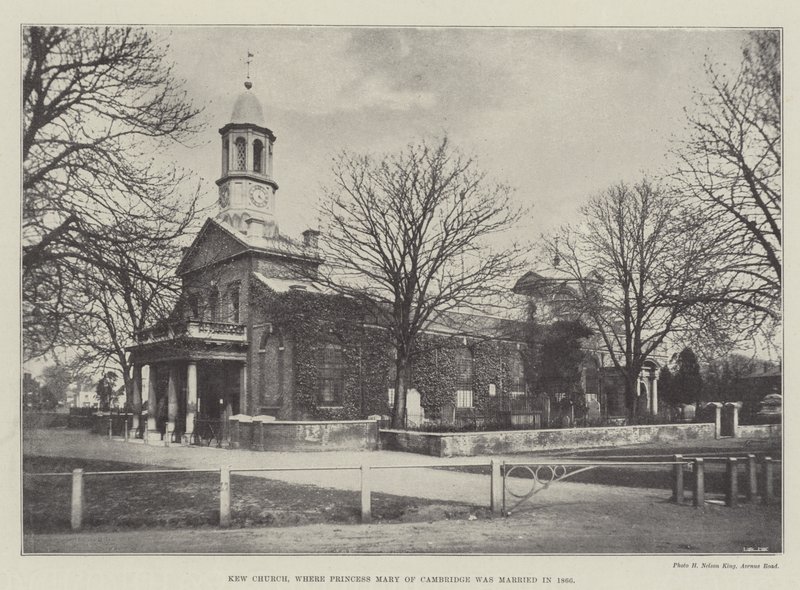 Kew Church, hvor prinsesse Mary av Cambridge ble gift i 1866 av English Photographer