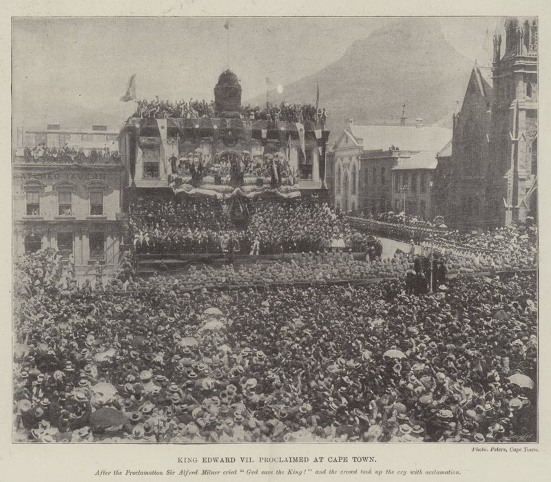 Kong Edward VII proklamerte i Cape Town av English Photographer